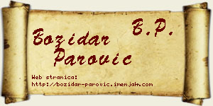 Božidar Parović vizit kartica